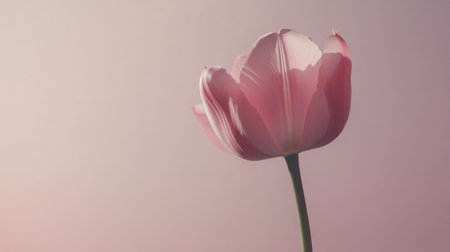 A cluster of vibrant pink tulips stands tall, showing their delicate petals and lush green leaves under bright daylight, symbolizing the arrival of spring.の素材
