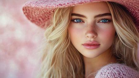 Model showcases exquisite makeup with a focus on eyes and lips, enveloped by clouds of colorful smoke creating a dreamlike atmosphere during a creative photoshoot.の素材