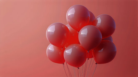 Close-up of shiny pink spheres grouped together against a soft pink backdrop, creating an abstract and vibrant effect. The interplay of light adds depth and texture to the composition.の素材