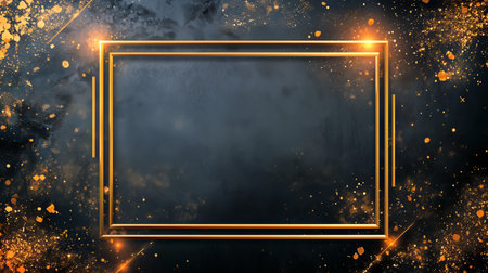 A vibrant display of golden sparkles and lights fills the dark background, creating a festive atmosphere ideal for celebrations during midnight events or special occasions.の素材