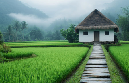 A beautifully arranged vanity showcases lush floral bouquets, soft candlelight, and a large ornate mirror reflecting the warm ambiance of the room.の素材