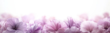 Delicate lavender flowers surround a light pink backdrop, creating a calming and elegant atmosphere perfect for invitations or decor. The soft colors enhance a cheerful spring vibe.の素材