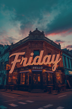 A lively crowd enjoys a Friday night at a dance party filled with colorful lights and disco balls, creating a joyful atmosphere for socializing and dancing.の素材