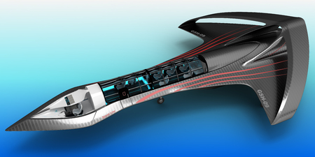 A futuristic project of a supersonic passenger business jet is designed for intercontinental...