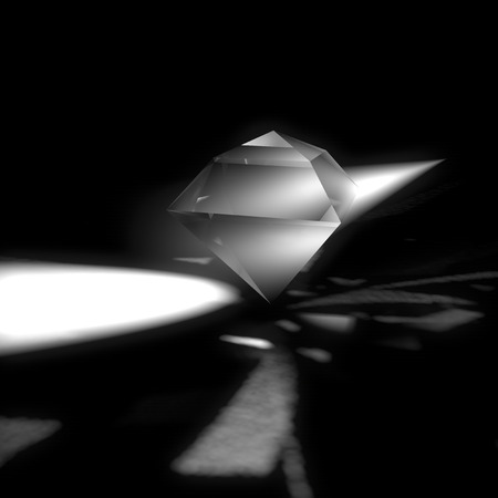 Diamond in blackの写真素材