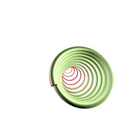 Swirl green and redの写真素材