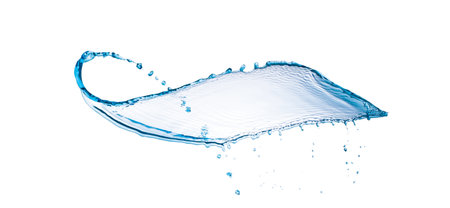 Splash of water on a white background isolatedの写真素材