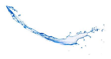 Splash of water on a white background isolatedの写真素材