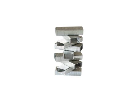 Staples for stapler on a white background