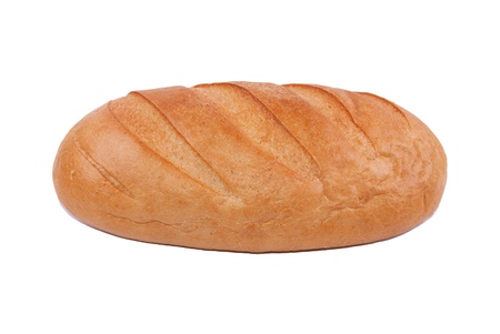 White bread isolated on a white backgroundの写真素材