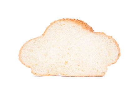 Slice of white bread with sesame seedsの写真素材