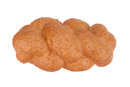 Slice of white bread with sesame seedsの写真素材