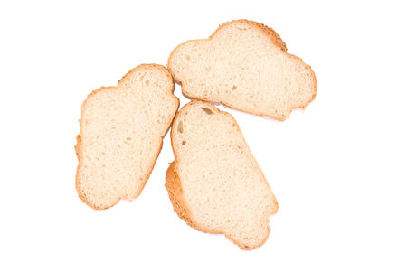 Slices of white bread with sesame seedsの写真素材