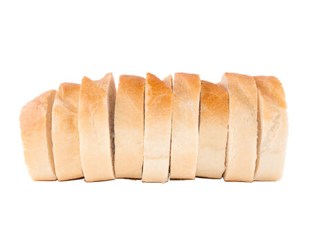 Sliced loaf of white breadの写真素材
