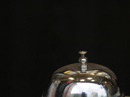 table bell is in the reception at the hotelの写真素材