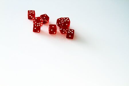 Casino dice isolated on white. set. isolate