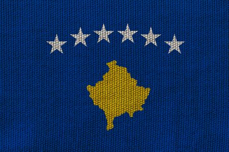 kosovo flag on the background texture. Concept for designer solutions.の写真素材