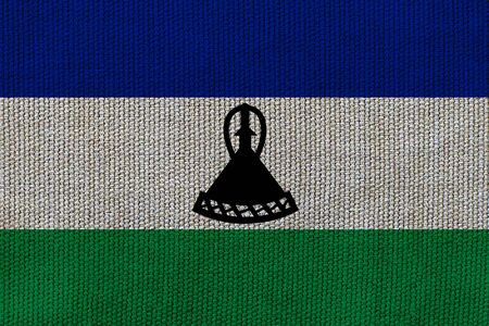 lesotho flag on the background texture. Concept for designer solutions.の写真素材
