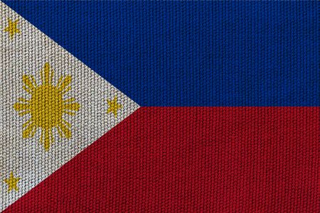 Philippines flag on the background texture. Concept for designer solutions.の写真素材