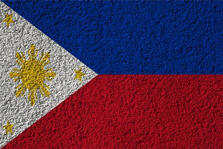 Philippines flag on the background texture. Concept for designer solutions.の写真素材