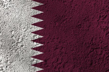 qatar flag on the background texture. Concept for designer solutions.の写真素材