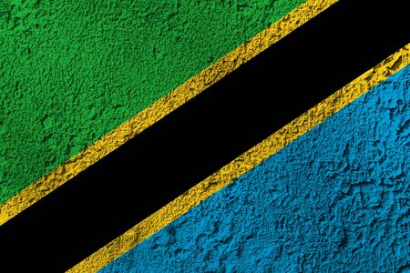 tanzania flag on the background texture. Concept for designer solutions.の写真素材