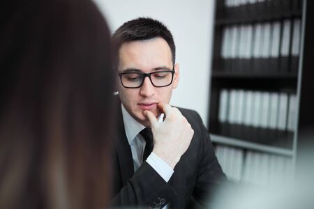 Group of business people in a modern office, working businessmen planning ideas and business plan.の写真素材