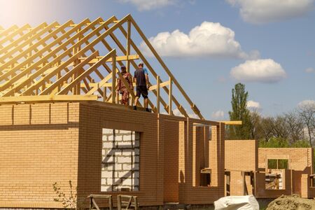 Construction of a new European-style house