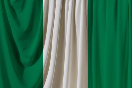 Nigeria flag on the background texture. Concept for designer solutions.の写真素材