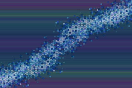 Dark BLUE honeycomb pattern. A brand new cellular template. A shining geometric pattern. A recurring theme with cellular forms. Texture for your design.の写真素材