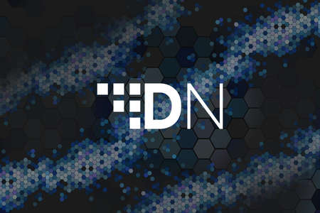 DigitalNote, XDN digital currency with Honeycomb - money and technology worldwide network, Blockchain, Bitcoin is Electronic currency Internet financeの写真素材