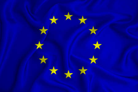 flag and European Union flag on two puzzle pieces on white isolated background. The concept of political relations. 3D renderingの写真素材