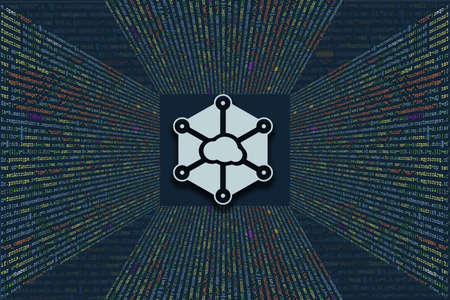 Tunnel from computer program code. Programmer Lines of code, Java Script, CSS, and HTML. hacking...