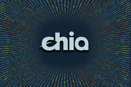 Tunnel from computer program code. Programmer Lines of code, Java Script, CSS, and HTML. hacking coding concept. Source code for the software. Chia coin Crypto sign.の写真素材