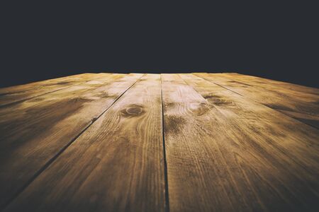 Old dark wooden table