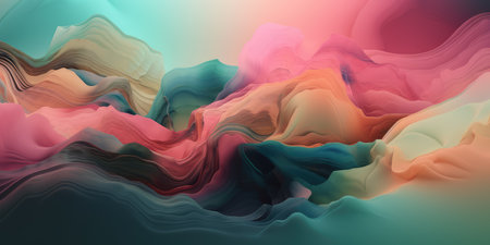 Concept illustration of abstract colorful background in soft pastel colors. Generative AIの素材