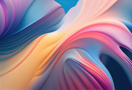Concept illustration of abstract colorful background in soft pastel colors. Generative AIの素材