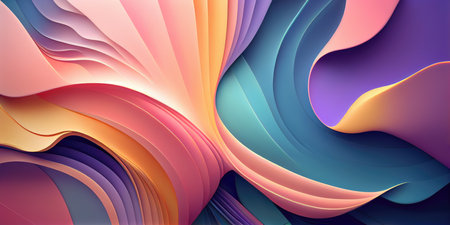 Concept illustration of abstract colorful background in soft pastel colors. Generative AIの素材