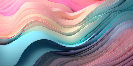 Concept illustration of abstract colorful background in soft pastel colors. Generative AIの素材