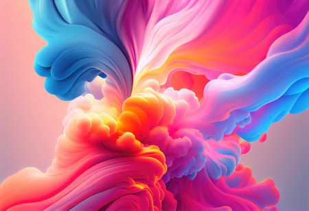 Concept illustration of abstract colorful background in soft pastel colors. Generative AIの素材