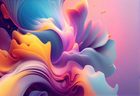Concept illustration of abstract colorful background in soft pastel colors. Generative AIの素材