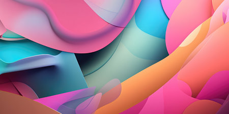 Concept illustration of abstract colorful background in soft pastel colors. Generative AIの素材