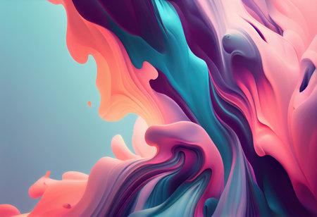 Concept illustration of abstract colorful background in soft pastel colors. Generative AIの素材