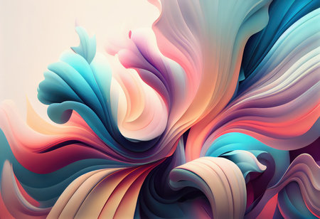 Concept illustration of abstract colorful background in soft pastel colors. Generative AIの素材