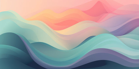 Concept illustration of abstract colorful background in soft pastel colors. Generative AIの素材