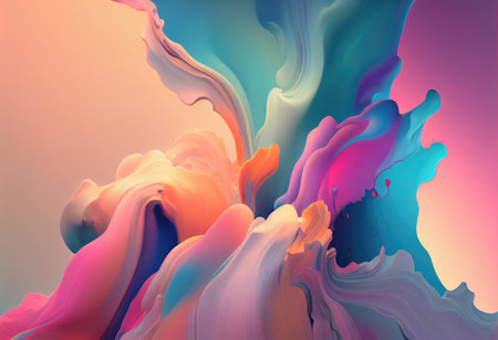 Concept illustration of abstract colorful background in soft pastel colors. Generative AIの素材