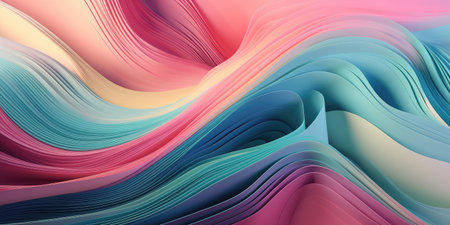 Concept illustration of abstract colorful background in soft pastel colors. Generative AIの素材