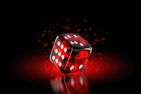 Concept illustration of a gambling element, poker chips and cards. casino. Generative AIの素材