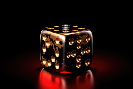 Concept illustration of a gambling element, poker chips and cards. casino. Generative AIの素材