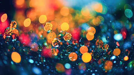 Abstract lights blur bokeh background, rich colors. bokeh background. Generative AIの素材